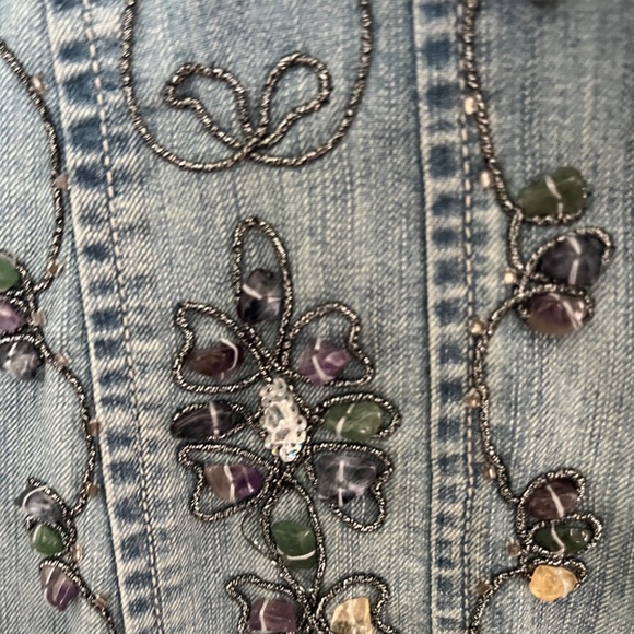 Lightweight Chico's Bead Embellished Jacket - Picture 2 of 4